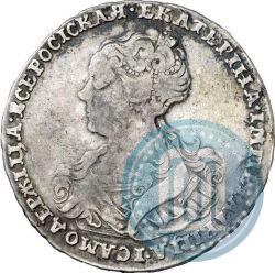 Picture Poltina 1726 year  "Moscow type, portrait turned to the left"