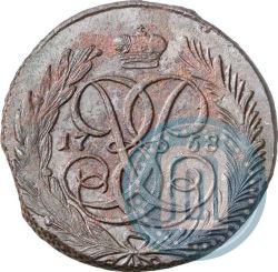 Фото 5 копеек 1758 года  