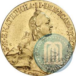 Picture 10 roubles 1765 year СПБ 