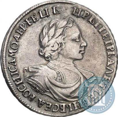 Фото 1 рубль 1719 года OK "Портрет в латах"