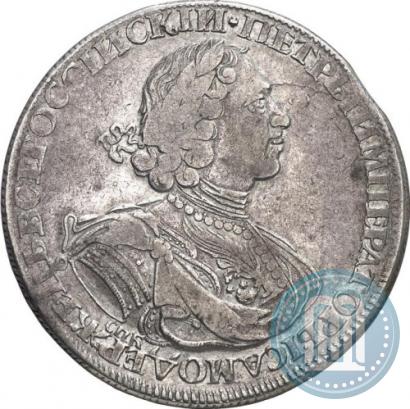 Фото 1 рубль 1724 года СПБ "Солнечный, в латах"