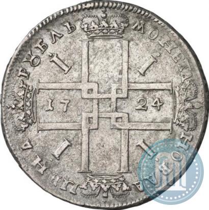 Фото 1 рубль 1724 года  "Портрет в античных доспехах"