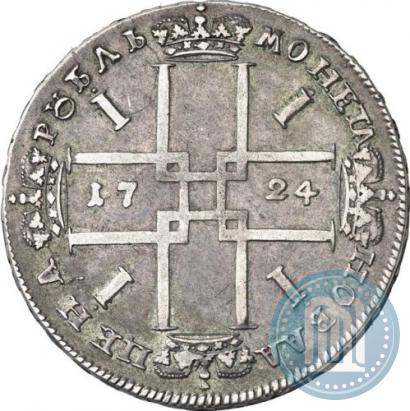Фото 1 рубль 1724 года  "Портрет в античных доспехах"