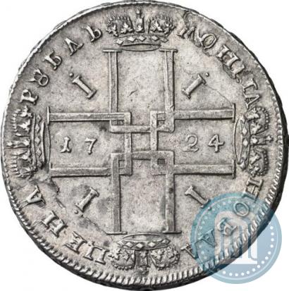 Фото 1 рубль 1724 года  "Портрет в античных доспехах"