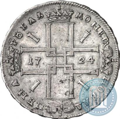 Фото 1 рубль 1724 года  "Портрет в античных доспехах"