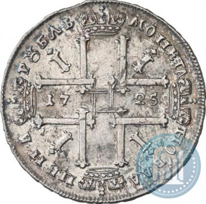 Фото 1 рубль 1725 года OK "Портрет в античных доспехах"