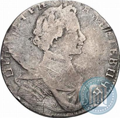 Фото Полуполтинник 1713 года G "Портрет работы С. Гуэна"