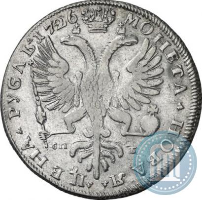 Picture 1 rouble 1726 year СПБ "Petersburg type, portrait turned to the left"