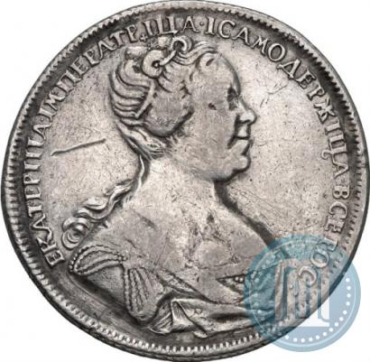 Picture 1 rouble 1726 year СПБ "Petersburg type, portrait turned to the right"