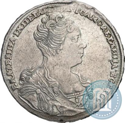 Picture 1 rouble 1726 year  "Moscow type, portrait turned to the right"