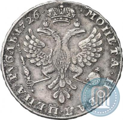Picture 1 rouble 1726 year  "Moscow type, portrait turned to the left"
