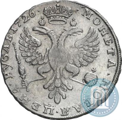 Picture 1 rouble 1726 year  "Moscow type, portrait turned to the left"