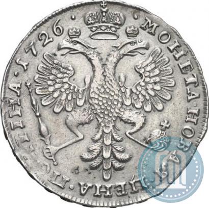 Picture Poltina 1726 year  "Moscow type, portrait turned to the left"
