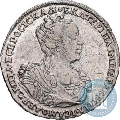 Фото Полтина 1726 года  "Московский тип, портрет вправо"