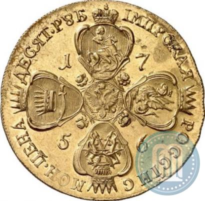 Picture 10 roubles 1756 year ММД 