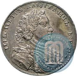 Фото 1 рубль 1707 года Н "Портрет работы Г. Гаупта"