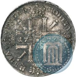 Picture 1 rouble 1724 year СПБ "Sun rouble, portrait in armour"