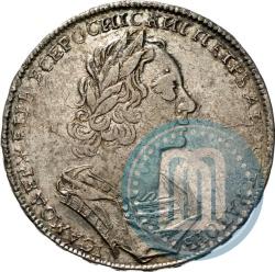 Фото 1 рубль 1724 года  "Портрет в античных доспехах"