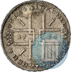 Фото 1 рубль 1724 года  "Портрет в античных доспехах"