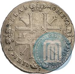Фото 1 рубль 1725 года OK "Портрет в античных доспехах"