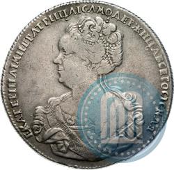Picture 1 rouble 1725 year СПБ "Petersburg type, portrait turned to the left"