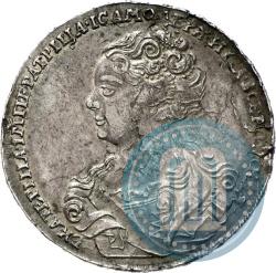 Фото 1 рубль 1726 года  "Московский тип, портрет влево"