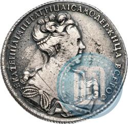 Фото 1 рубль 1727 года СПБ "Высокая прическа"