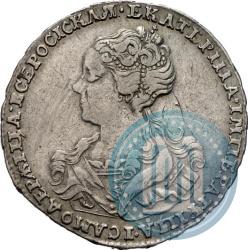 Picture Poltina 1726 year  "Moscow type, portrait turned to the left"