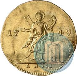 Picture 1 ducat 1749 year  "St. Andrew on the reverse"
