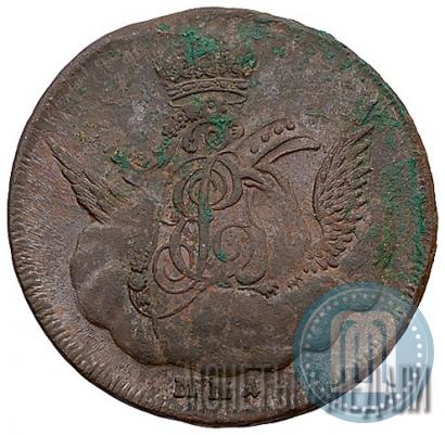 Фото 1 копейка 1755 года ММД 