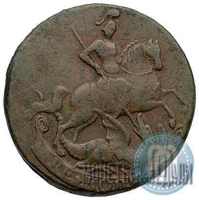 Picture 2 kopecks 1757 year  "Nominal under St. George"
