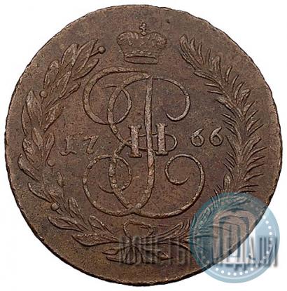 Фото 5 копеек 1766 года ММ 