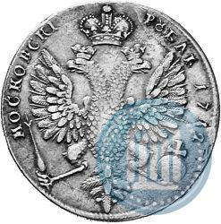 Picture 1 rouble 1712 year  "Portrait by S. Gouin"