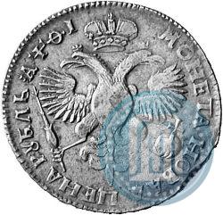 Фото 1 рубль 1719 года OK "Портрет в латах"