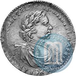 Фото 1 рубль 1719 года OK "Портрет в латах"