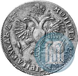 Фото 1 рубль 1719 года OK "Портрет в латах"