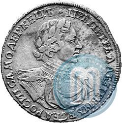 Фото 1 рубль 1719 года OK "Портрет в латах"
