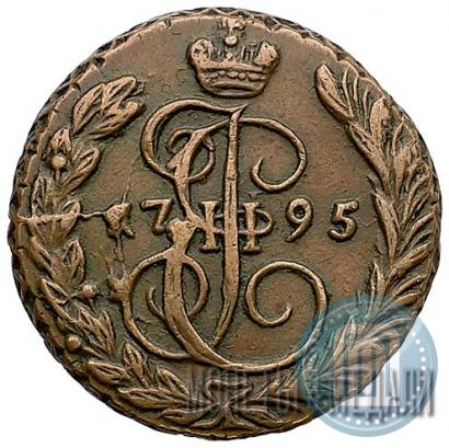 Picture 1 kopeck 1795 year ЕМ 