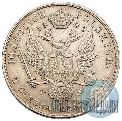 Picture 10 złotych 1823 year IB 