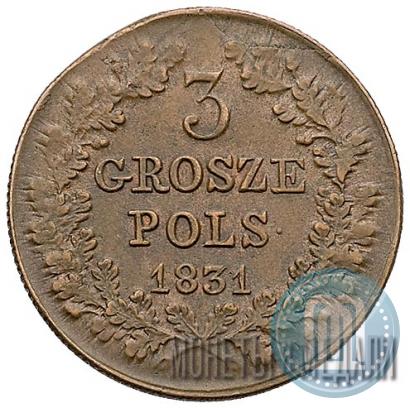 Picture 3 grosze 1831 year KG "Polish uprising"