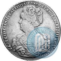 Picture 1 rouble 1725 year СПБ "Petersburg type, portrait turned to the left"