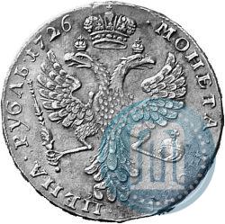 Фото 1 рубль 1726 года  "Московский тип, портрет влево"