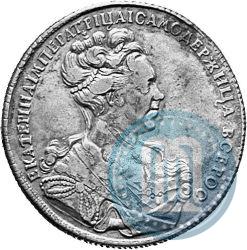 Фото 1 рубль 1727 года СПБ "Высокая прическа"
