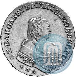 Фото 1 рубль 1749 года ММД 