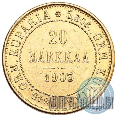 Picture 20 markkaa 1903 year L 