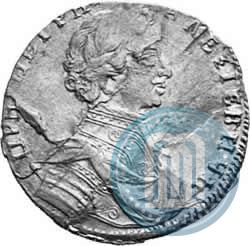 Фото Полуполтинник 1713 года G "Портрет работы С. Гуэна"