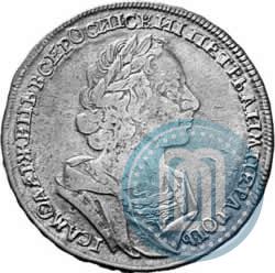 Фото 1 рубль 1724 года  "Портрет в античных доспехах"