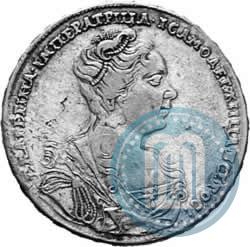 Фото 1 рубль 1726 года  "Московский тип, портрет вправо"