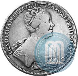 Picture 1 rouble 1726 year СПБ "Petersburg type, portrait turned to the right"