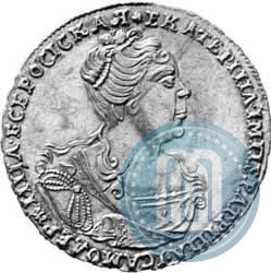 Picture Poltina 1726 year  "Moscow type, portrait turned to the right"